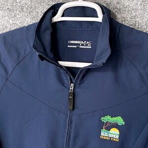 Nike Golf Mens 2008 US Open Torrey Pines 1/4 Zip Windbreaker Navy Blue Size S